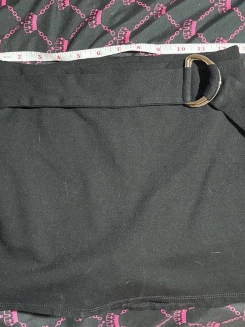 Black Mini Skirt with D-Ring Belt
